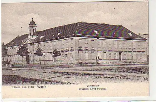 39545 Ak Gruß aus Neu Ruppin Gymnasium um 1903