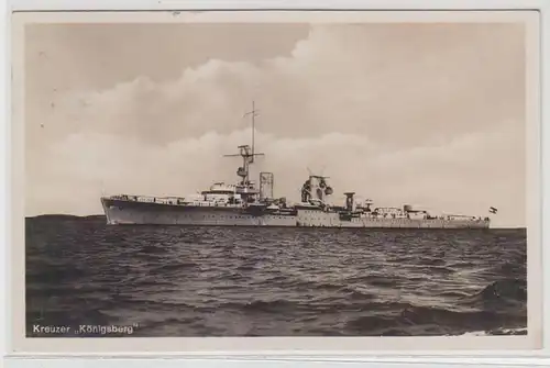 39543 Ak Schiffkreuzer allemand "Königsberg" 1932