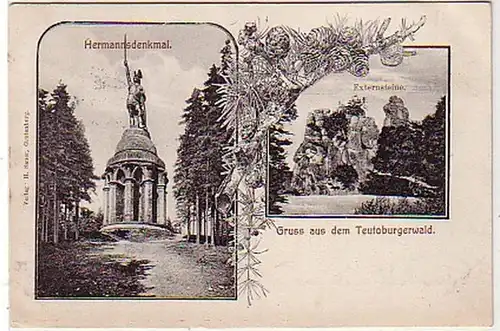 39538 Multi-image Ak Gruss de la forêt de Teutoburg 1908