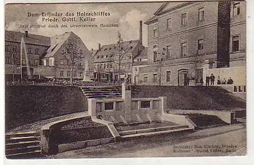 39530 Ak Hainichen Denkmal Friedr. Gottl. Keller 1908