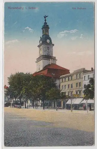 39494 Ak Hirschberg in Schlesien am Rathaus um 1910