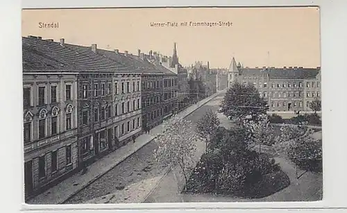 39471 Ak Werner Platz mit Frommhagen Straße um 1910