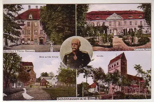 39462 Multi-image Ak Schönhausen à l'Elbe vers 1910