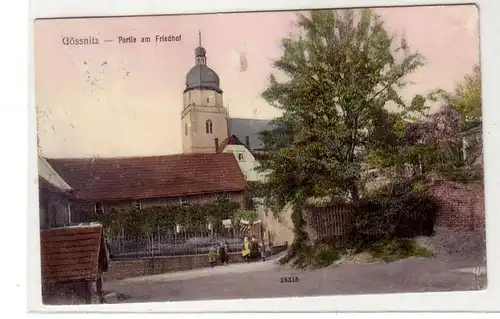 39413 Ak Gössnitz Partie au cimetière 1919