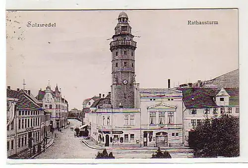 39412 Ak Salzwedel Rathausturm 1914