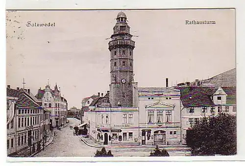 39412 Ak Salzwedel Tour de l'Hôtel de Ville 1914