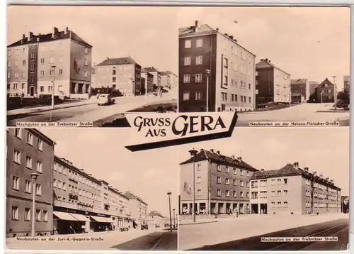 39360 Mehrbild Ak Gruß aus Gera Neubauten 1962