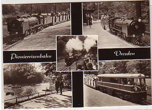 39338 Mehrbild Ak Pioniereisenbahn Dresden 1968