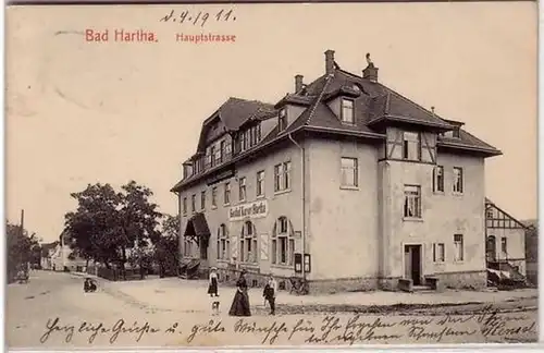39242 Ak Bad Hartha Hauptstraße Gasthof 1911
