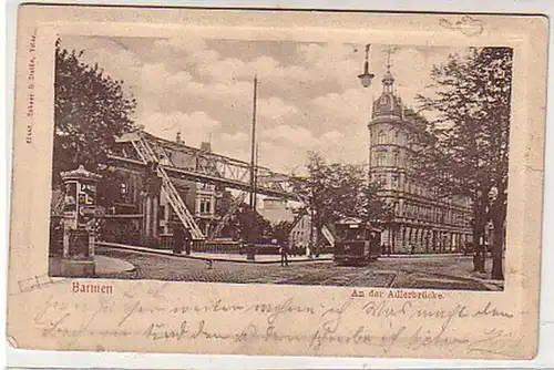 39185 Ak Barmen an der Adlerbrücke 1903