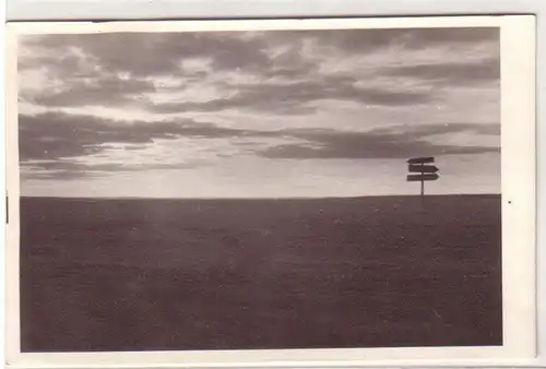 39081 Photo Ak Leski Pologne Karpathes panneaux de signalisation à l'horizon dans la 2e guerre mondiale
