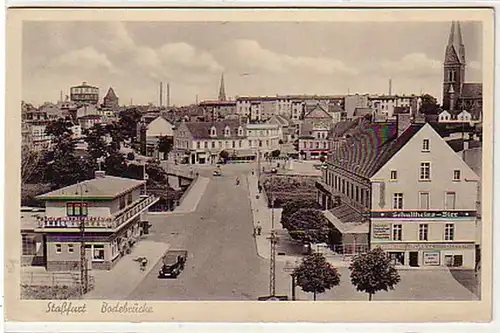 39047 Ak Staßfurt Bodebrücke 1940