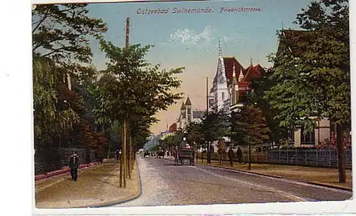 39021 Ak Ostseebad Swinemünde Friedrichstraße 1914