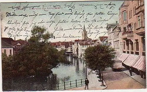 39007 Erfurt Blick nach der Rathausbrücke 1909