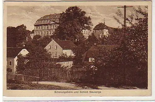 39005 Ak Erholungsheim und Schloß Neusorge 1926