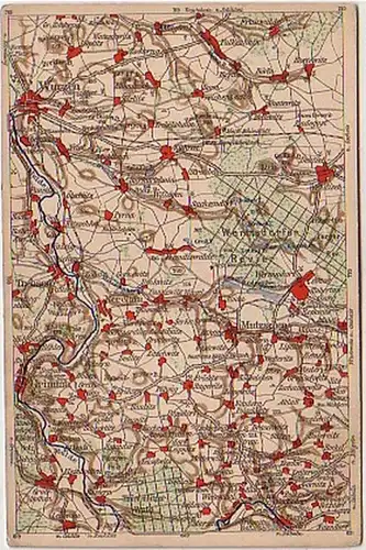 39004 WONA Landkarten Ak Nr. 769 Mutzschen usw. um 1930
