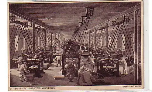 38972 Publicité Ak Wandsbek Richeardt cacao usine 1916