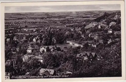 38936 Ak Blick von der Friedensburg auf Radebeul West