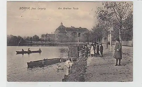 38933 Feldpost Ak Borna am breiten Teich 1916