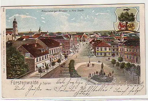 38892 Ak Fürstenwalde Spree Müncheberger Strasse 1908