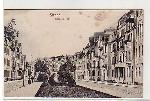 38882 Feldpost Ak Stendal Promenade du Sud 1917