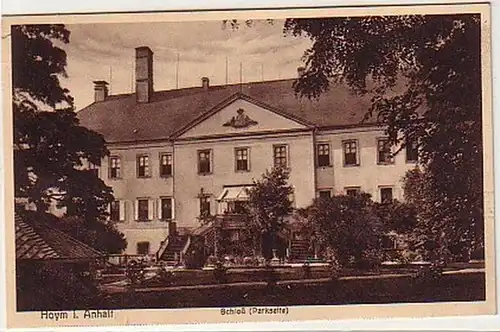 38880 Ak Hoym in Anhalt Schloß (Parkseite) um 1930