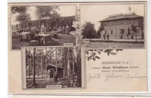 38870 Multiages Ak Hermsdorf S.-A. Hotel Waldhaus 1912