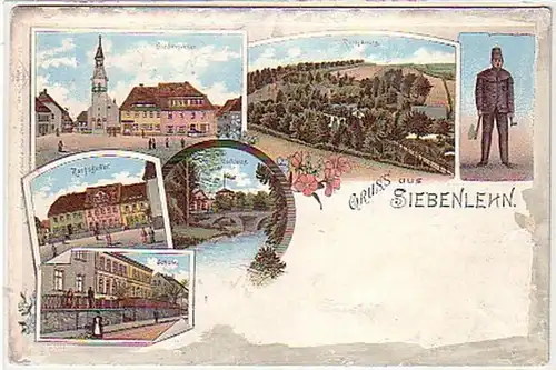 38862 Ak Lithographie Gruss aus Siebenlehn 1898