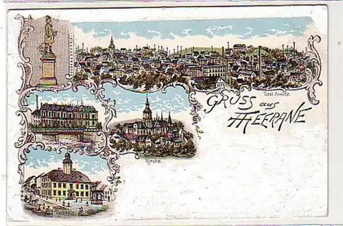 38835 Ak Lithographie Gruß aus Meerane 1898