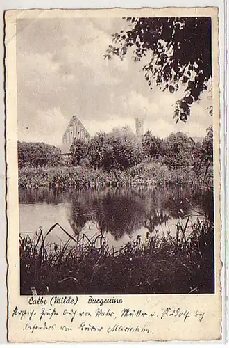 38748 Ak Calbe à la douce ruine du château 1940