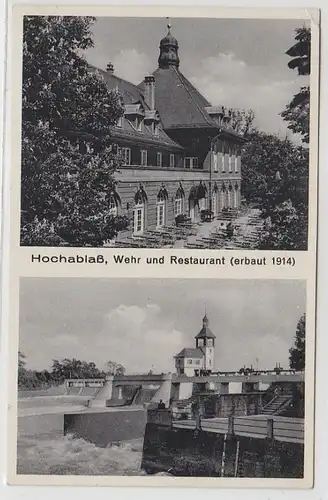 38663 Ak Hochablässe Wehr und Restaurant 1938