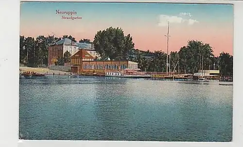 38650 Feldpost Ak Neuruppin Strandgarten 1917