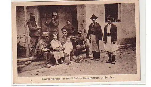 38611 Ak Quartation dans une ferme en Serbie 1915