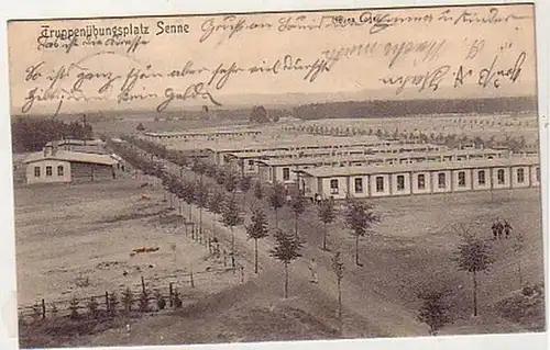 38529 Ak terrain d'entraînement de troupes Senne Nouveau camp 1906