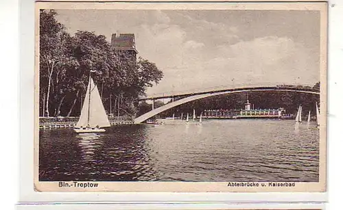 38510 Ak Berlin Treptow Pont de l'abbaye et Kaiserbad 1934