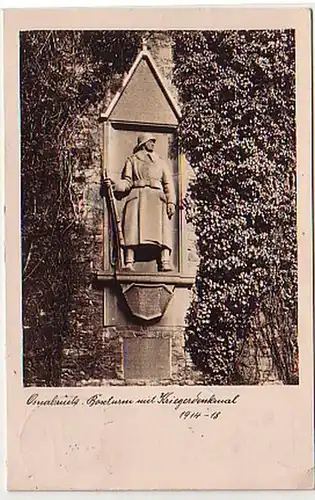 38506 Ak Osnabrück Böseturm mit Kriegerdenkmal 1937