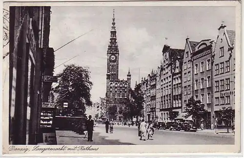3805 Ak Gdansk Langermarkt avec hôtel de ville 1941