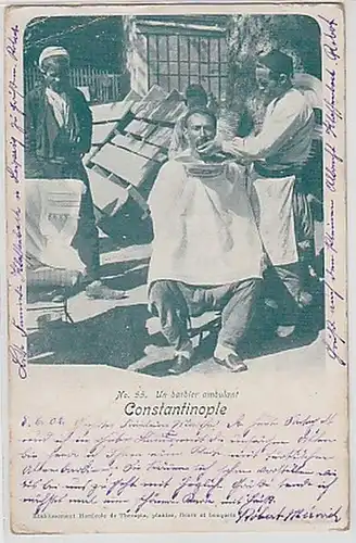 38447 Ak Constantinople un barbier ambulant 1902