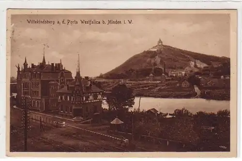 38425 Ak Wittekindsberg an der Porta Westfalica 1914