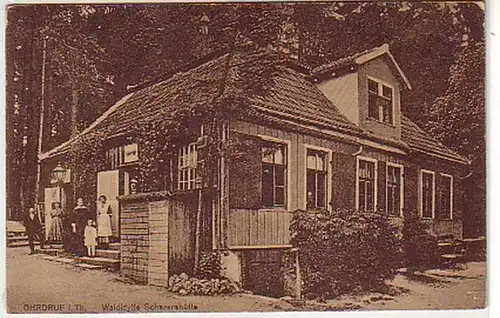 38424 Ak Ohrdreif in Thürbau. Waldidylle Scherershütte 1917