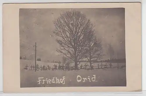 38423 Foto Ak Friedhof Orid Serbien 1. Weltkrieg 1917