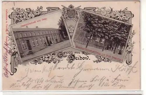 38409 Mehrbild Ak Gruß aus Deibow Gasthof usw. 1906