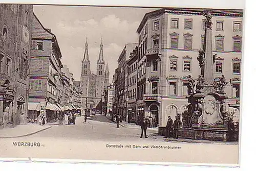 38402 Ak Würzburg Domstraße Fontaine à quatre tubes vers 1910