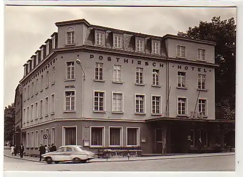 38334 Ak Pößneck en Thuringe. HO Hotel "Posthirsch" vers 1970