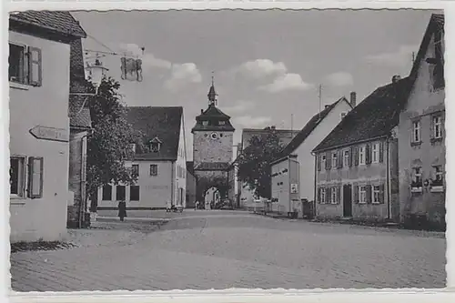 38307 Ak Leutershausen Mfr. Blick auf ob. Turm 1957