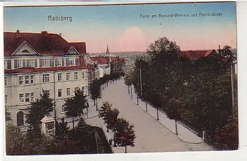 38285 Ak Radeberg Partie am Bismarck Denkmal um 1910