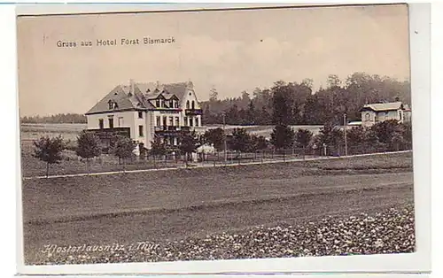 38282 Ak Gruß aus Klosterlausnitz Hotel Bismarck 1922