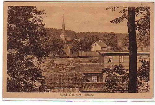 38242 Ak Elend Oberharz Kirche 1921