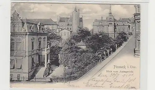 38233 Ak Pössneck in Thür. Blick vom Amtsgericht 1901
