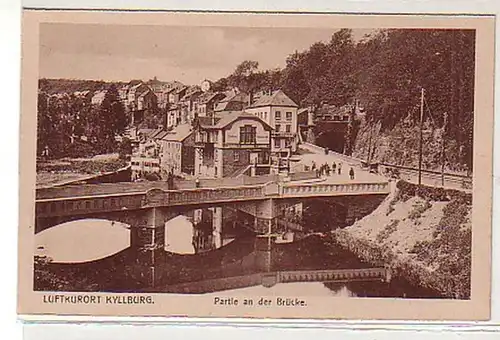 38225 Ak Luftkurort Kyllberg Brücke u. Gasthaus um 1920